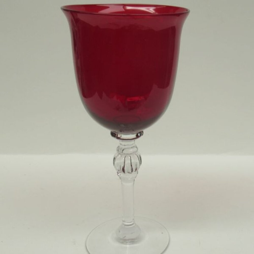 Morgantown Glass Works BRILLIANT RUBY 7 1/4 Inch High 8 Ounce Water Goblet